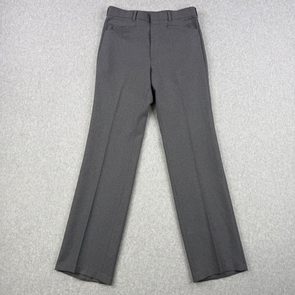 Vintage Levis Pants Mens 32x34 Gray Action Slacks Dress Trousers Talon Zip 70s
